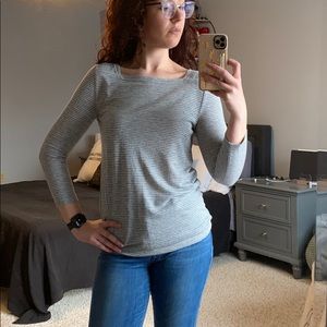 Square-Neck Quarter Sleeve Top